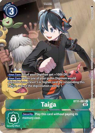 Taiga (Alternate Art) (BT11-091) - Dimensional Phase Foil