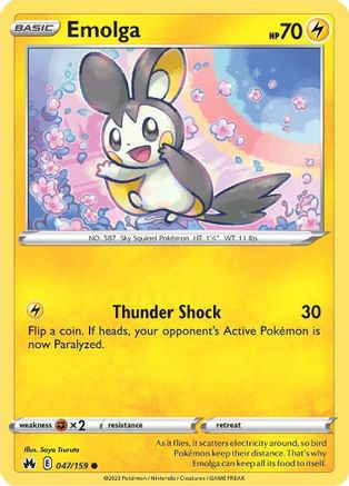 Emolga 047  SWSH Crown Zenith - Common