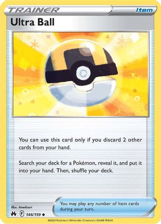 Ultra Ball 146  - Reverse Holofoil SWSH Crown Zenith - Uncommon