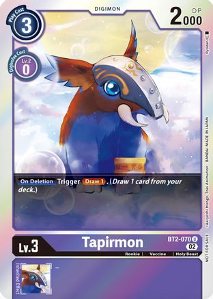 Tapirmon (Official Tournament Pack Vol.8) (BT2-070) - Release Special Booster 1.0 Foil