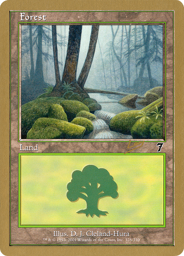 Forest (328) - 2002 Raphael Levy (7ED) (WCD-) - World Championship Decks 2002