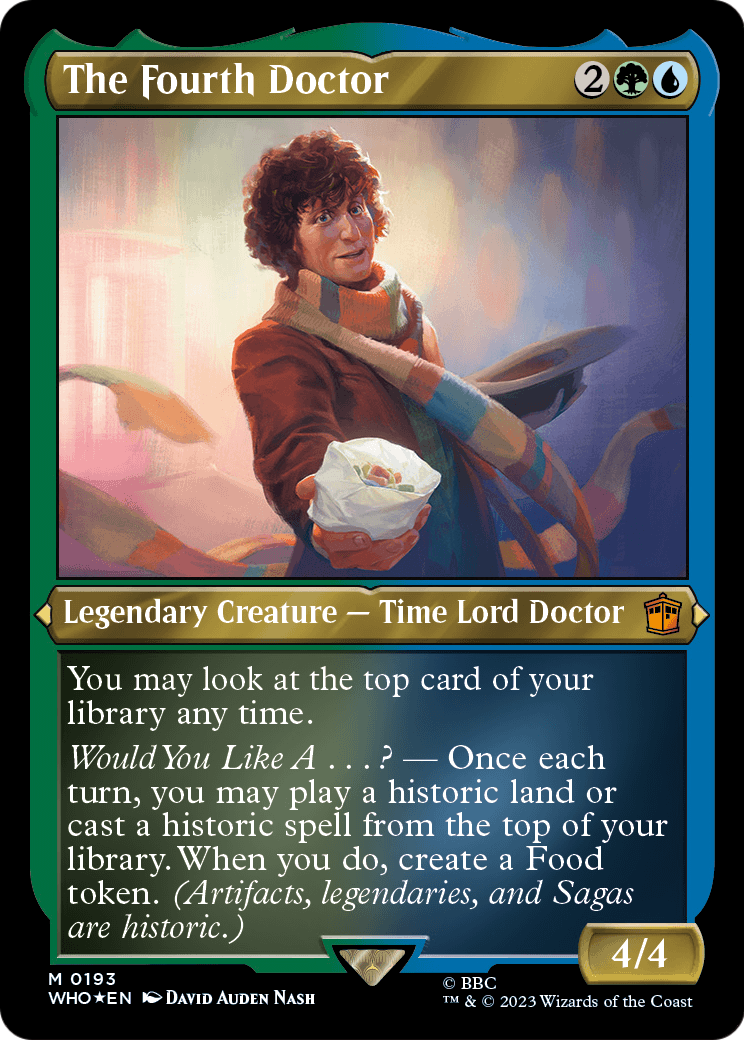 The Fourth Doctor (Display Commander) - Thick Stock (WHO-193) - Doctor Who Foil
