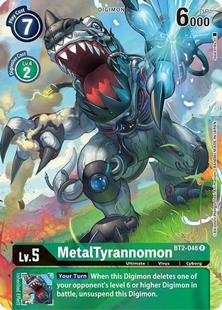 MetalTyrannomon (Alternate Art) (BT2-046) - Dimensional Phase Foil