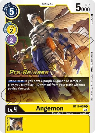Angemon (BT11-038) - Dimensional Phase Pre-Release Cards Foil