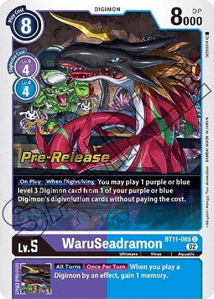 WaruSeadramon (BT11-085) - Dimensional Phase Pre-Release Cards Foil