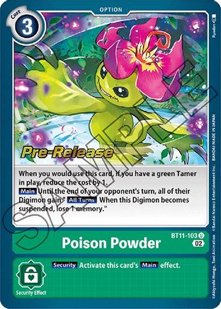 Poison Powder (BT11-103) - Dimensional Phase Pre-Release Cards Foil