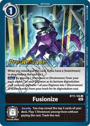 Fusionize (BT11-105) - Dimensional Phase Pre-Release Cards Foil