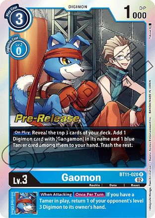 Gaomon (BT11-020) - Dimensional Phase Pre-Release Cards Foil