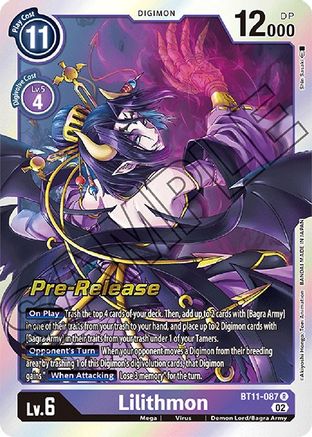 Lilithmon (BT11-087) - Dimensional Phase Pre-Release Cards Foil