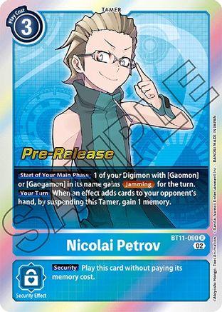 Nicolai Petrov (BT11-090) - Dimensional Phase Pre-Release Cards Foil