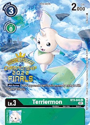 Terriermon (2022 Championship Finals Digimon Tamers Pack) (BT3-046) - Release Special Booster 1.0 Foil