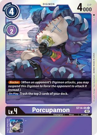 Porcupamon (ST14-05) - Starter Deck 14: Beelzemon Advanced Deck Set Foil