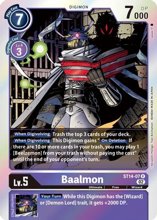 Baalmon (ST14-07) - Starter Deck 14: Beelzemon Advanced Deck Set Foil