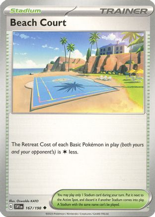 Beach Court 167  SV01 Scarlet & Violet Base Set - Uncommon