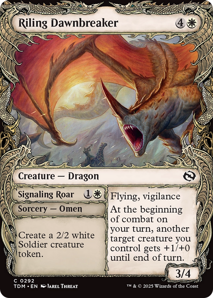 Riling Dawnbreaker (Showcase) (TDM-292) - Tarkir: Dragonstorm: (Showcase)