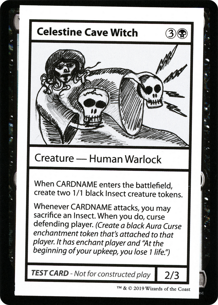 Celestine Cave Witch (No PW Symbol) (CMB1-) - Mystery Booster Playtest Cards 2021