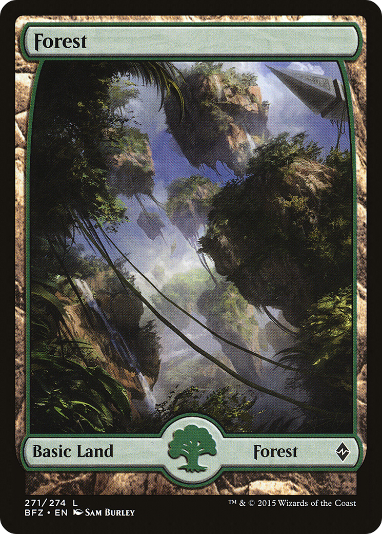 Forest (271) - Full Art (BFZ-271) - Battle for Zendikar Foil