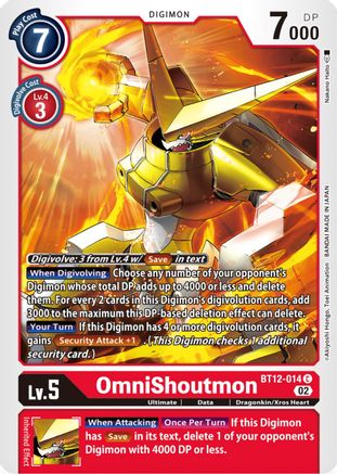 OmniShoutmon (BT12-014) - Across Time
