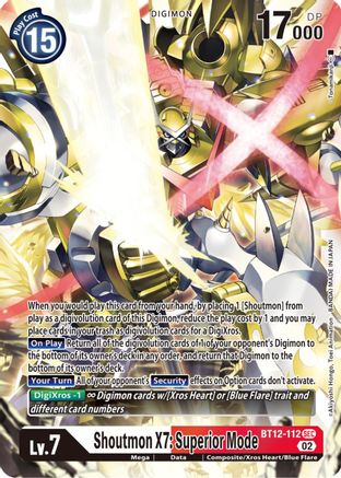 Shoutmon X7: Superior Mode (BT12-112) - Across Time Foil