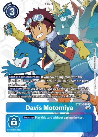 Davis Motomiya (Alternate Art) (BT12-090) - Across Time Foil