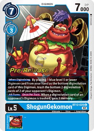 ShogunGekomon (BT12-026) - Across Time Pre-Release Cards Foil
