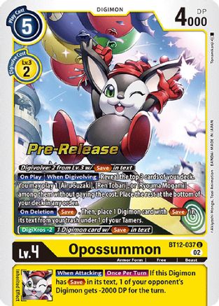 Opossummon (BT12-037) - Across Time Pre-Release Cards Foil