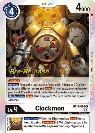 Clockmon (BT12-086) - Across Time Pre-Release Cards Foil
