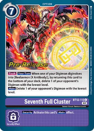 Seventh Full Cluster (BT12-110) - Across Time Pre-Release Cards Foil
