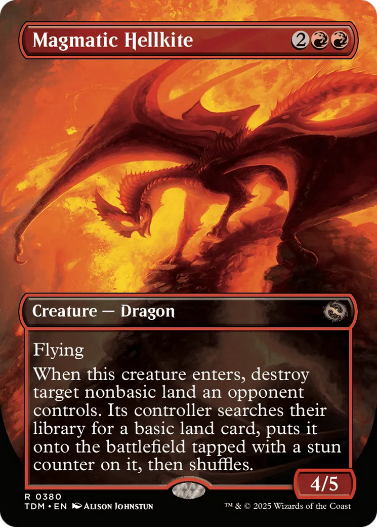 Magmatic Hellkite (Borderless) (TDM-380) - Tarkir: Dragonstorm