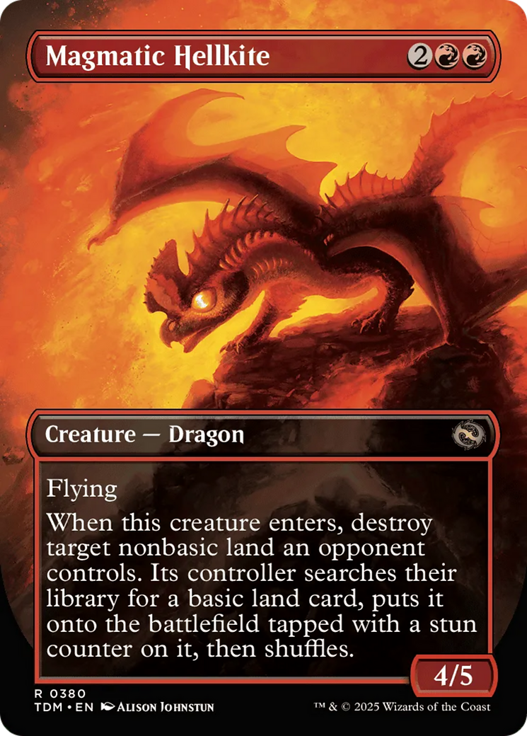 Magmatic Hellkite (Borderless) (TDM-380) - Tarkir: Dragonstorm