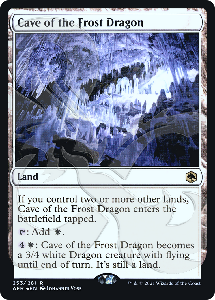 Cave of the Frost Dragon (AFR&-253A) - Adventures in the Forgotten Realms Promos Foil