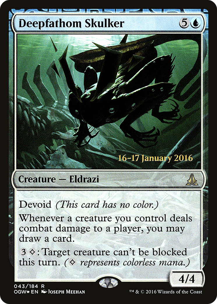 Deepfathom Skulker (PRE-43S) - Oath of the Gatewatch Promos: (devoid) Foil
