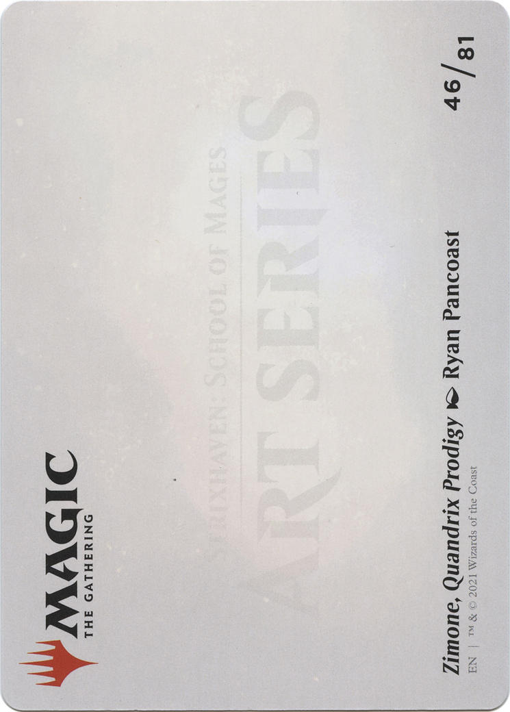 Zimone, Quandrix Prodigy // Zimone, Quandrix Prodigy (ASTX-046) - Strixhaven Art Series (Borderless) Foil