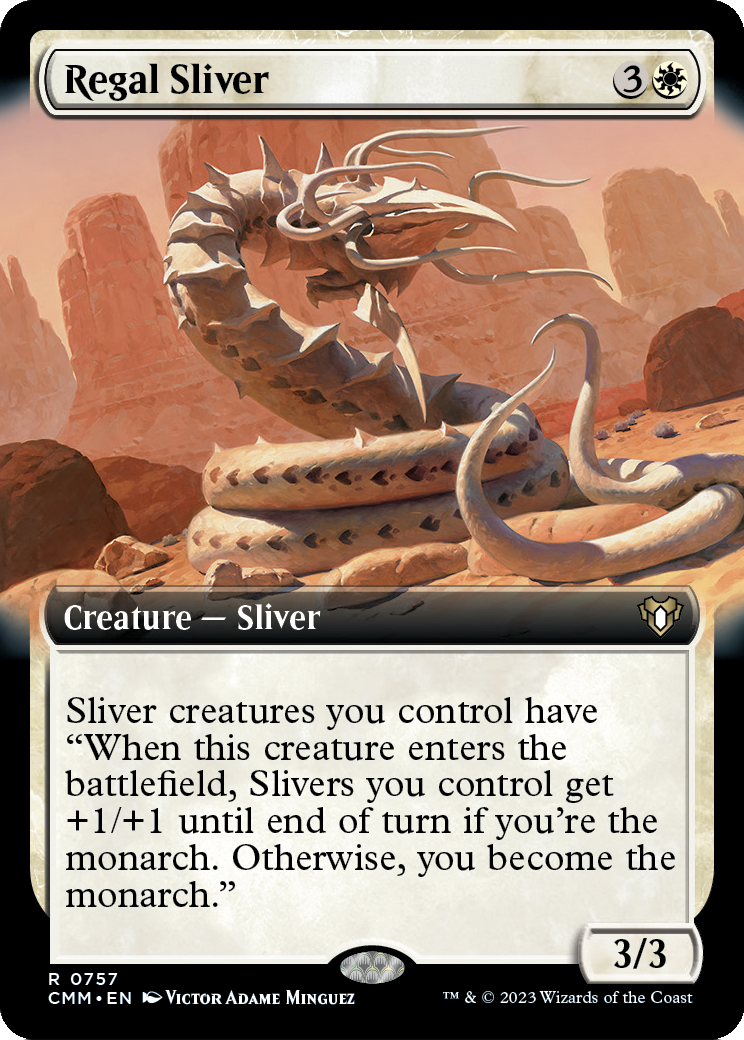 Regal Sliver (Extended Art) (CMM-757) - Commander Masters: (Extended Art)