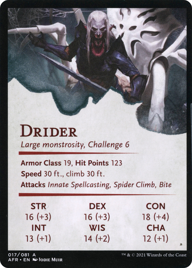 Drider // Drider (AAFR-017) - Adventures in the Forgotten Realms Art Series (Borderless)