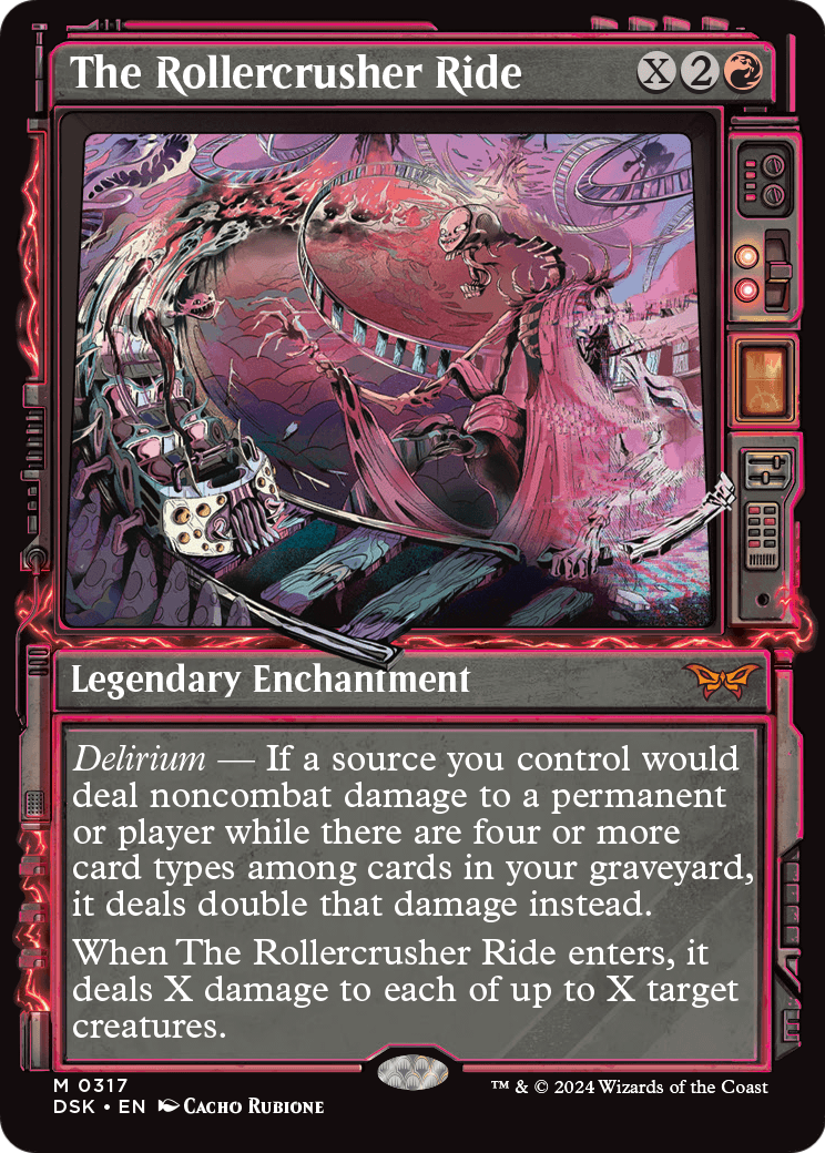 The Rollercrusher Ride (Showcase) (DSK-317) - Duskmourn: House of Horror: (Showcase) Foil