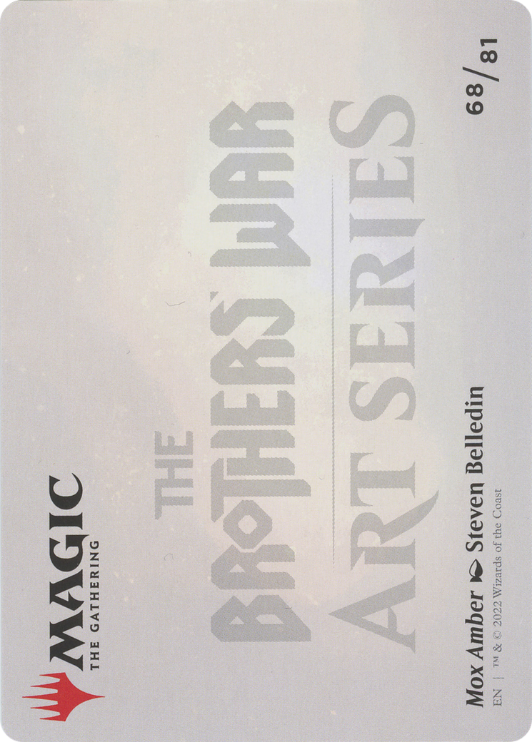 Mox Amber // Mox Amber (ABRO-068) - The Brothers' War Art Series (Borderless) Foil