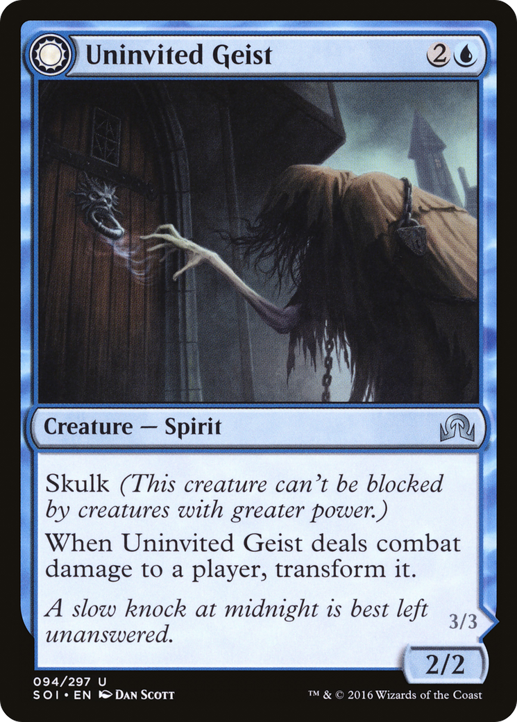 Uninvited Geist (SOI-094) - Shadows over Innistrad: (Double Faced Transform)
