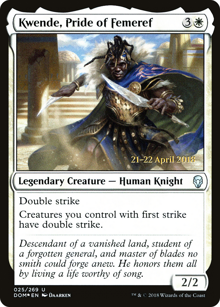 Kwende, Pride of Femeref (PRE-25S) - Dominaria Promos Foil