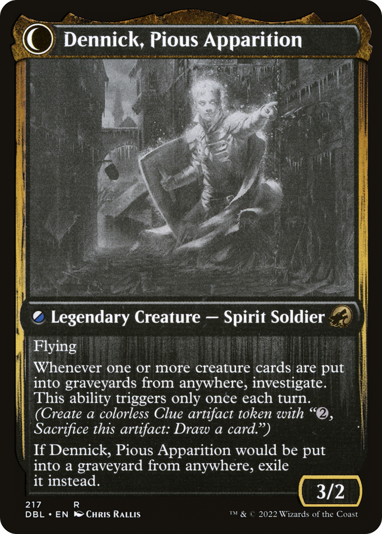 Dennick, Pious Apprentice (DBL-217) - Innistrad: Double Feature: (Double Faced Transform)