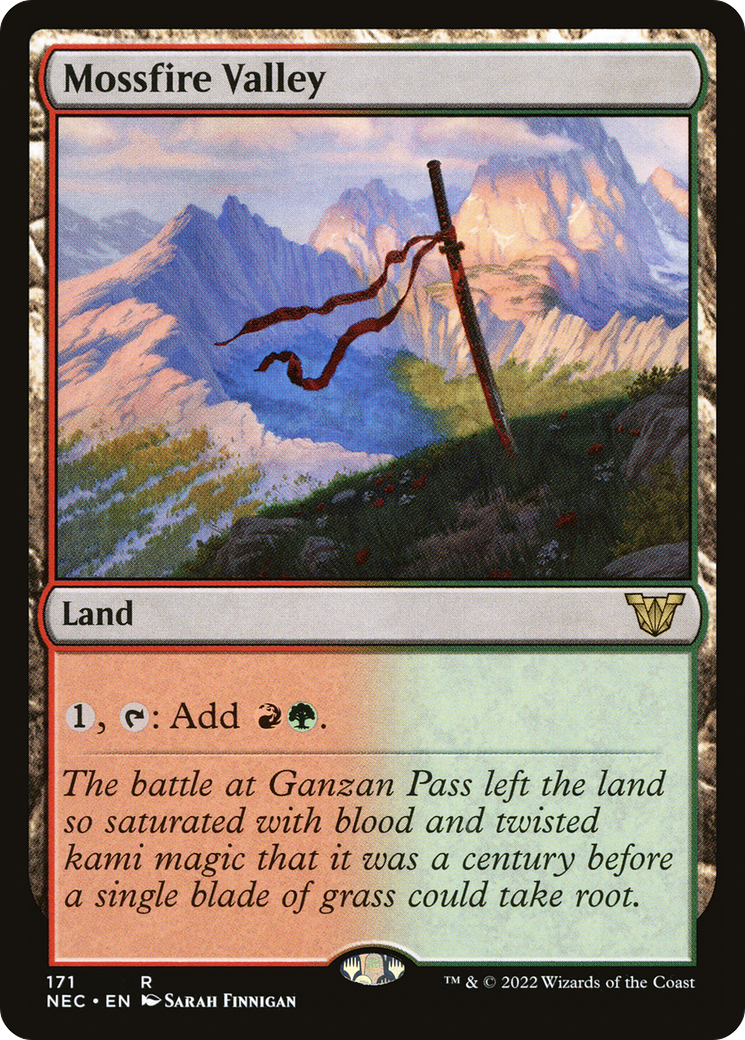 Mossfire Valley (NEC-171) - Neon Dynasty Commander