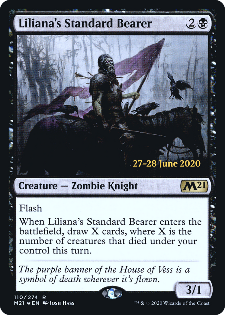 Liliana's Standard Bearer (PRE-110S) - Core Set 2021 Promos Foil