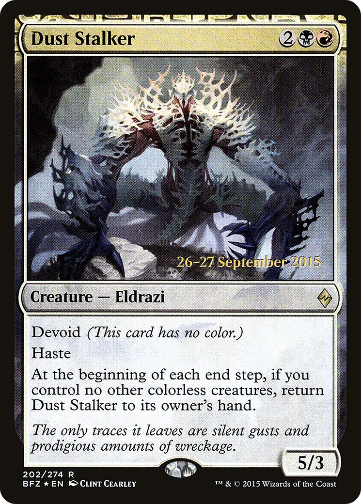 Dust Stalker (PRE-202S) - Battle for Zendikar Promos: (devoid) Foil
