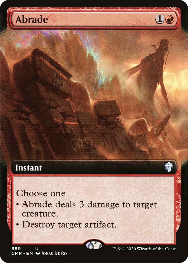 Abrade (Extended Art) (CMR-659) - Commander Legends: (Extended Art) Foil