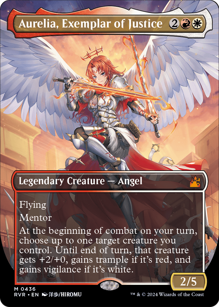 Aurelia, Exemplar of Justice (Anime Borderless) (RVR-436) - Ravnica Remastered