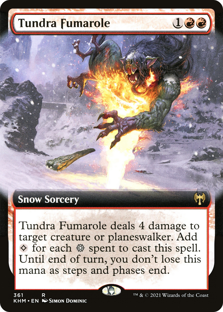 Tundra Fumarole (Extended Art) (KHM-361) - Kaldheim: (Extended Art, snow) Foil