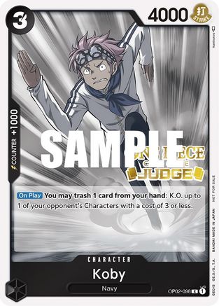 Koby (Judge) (OP02-098) - One Piece Promotion Cards Foil