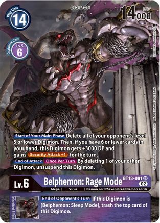 Belphemon: Rage Mode (Alternate Art) (BT13-091) - Versus Royal Knights Foil