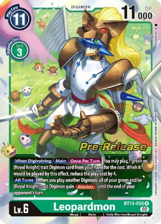 Leopardmon (BT13-056) - Versus Royal Knights Pre-Release Cards Foil