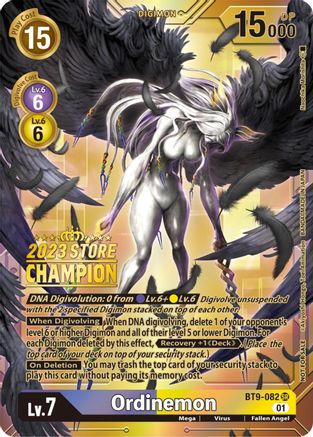 Ordinemon (2023 Store Champion) (BT9-082) - X Record Foil